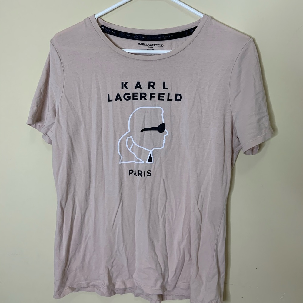 muted pink karl lagerfeld shirt